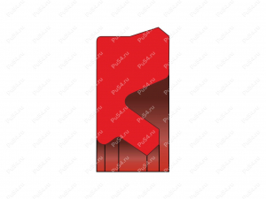 Манжета 25x36x3.9/L=4.2, аналог HALLITE 616 (4367500), Código de product 70-08-339904, Poliuretano, PU54/M92/красный, Imagen №1